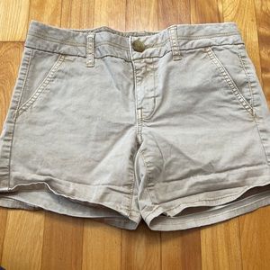 American Eagle khaki midi shorts